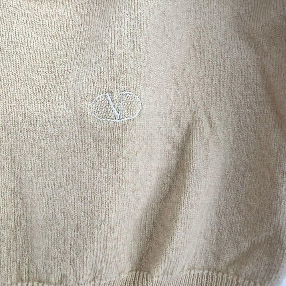 Valentino Studio Long Sleeve Mock Neck Sweater 100% Merino Wool Italy Size Small - Picture 2 of 6